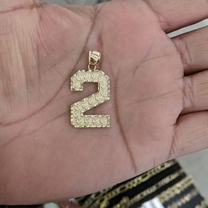 10kt Real Gold Number 2 pendant